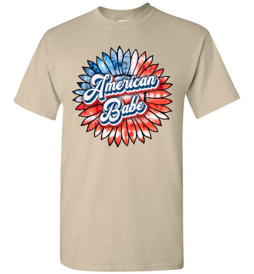 American Babe Patriotic USA Graphic Tee Shirt Top 32979