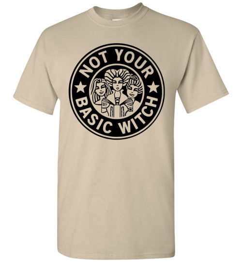 Not Your Basic Witch Halloween Graphic Tee Shirt Top