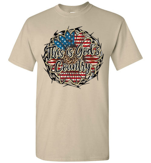This Is God's Country Patriotic Americana Graphic Tee Shirt T-Shirt