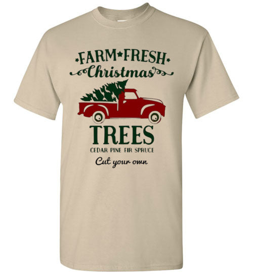 Farm Fresh Christmas Trees Tee Shirt Top T-Shirt