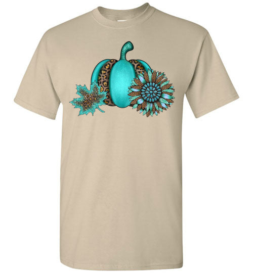Leopard Pumpkin Fall Graphic Tee Shirt Top