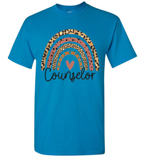 Counselor rainbow graphic t-shirt top