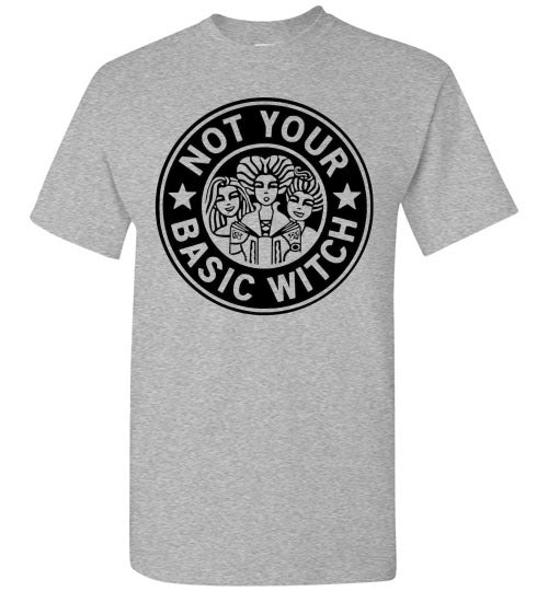 Not Your Basic Witch Halloween Graphic Tee Shirt Top