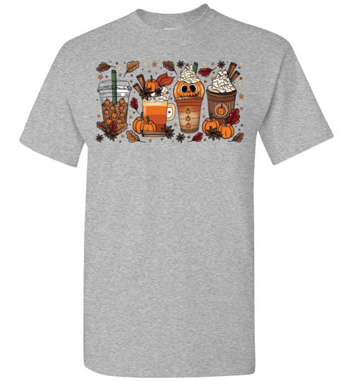Starbucks Pumpkin Spice Drink Coffee Frappe Fall Autumn Graphic Tee Shirt Top