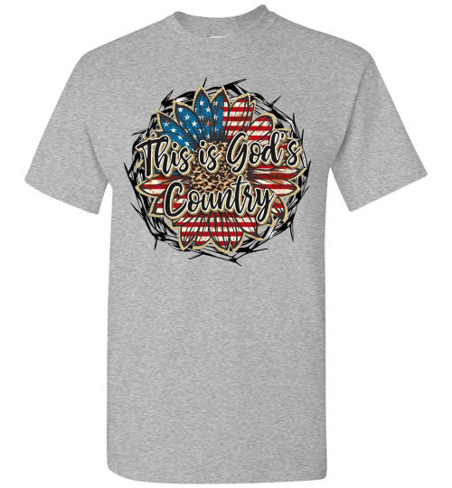 This Is God's Country Patriotic Americana Graphic Tee Shirt T-Shirt