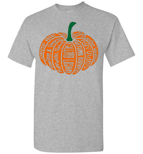 Pumpkin With Fall Sayings Tee Shirt Top Graphic T-Shirt