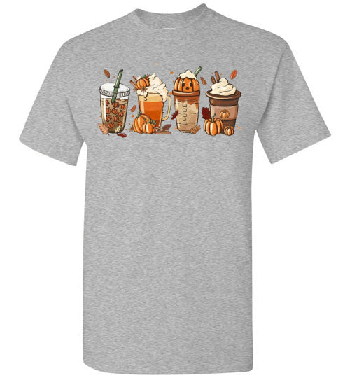 Pumpkin Spice Drink Fall Autumn Graphic Tee Shirt Top