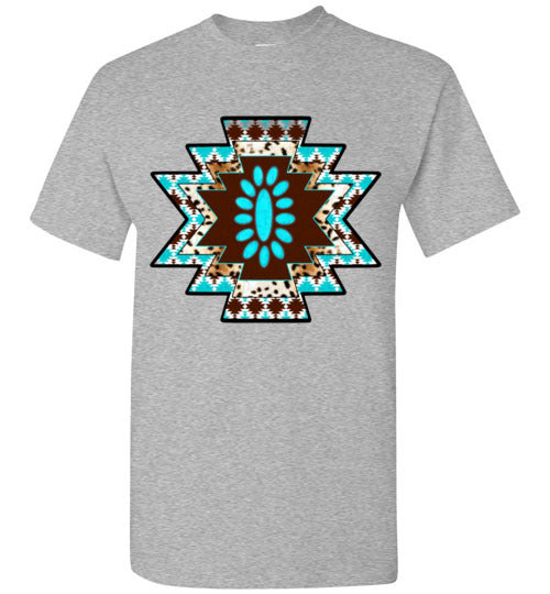 Southwestern Aztec Tee Shirt Graphic Top T-shirt