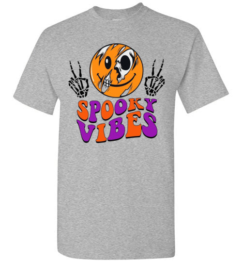 Spooky Vibes Halloween Trick Or Treat Graphic Tee Shirt Top