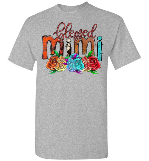 Blessed Mimi Grandmother Grandma Tee Shirt Top T-Shirt