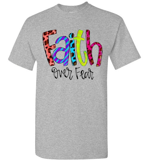 Faith Over Fear Christian Tee Shirt Top T-Shirt