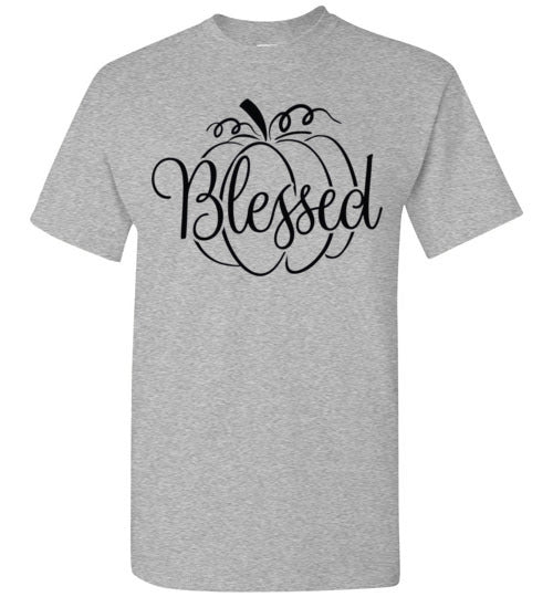 Blessed Pumpkin Fall Graphic Tee Shirt Top T-Shirt