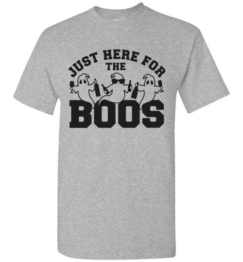 Just Here For The Boos Ghost Halloween Graphic Tee Shirt Top