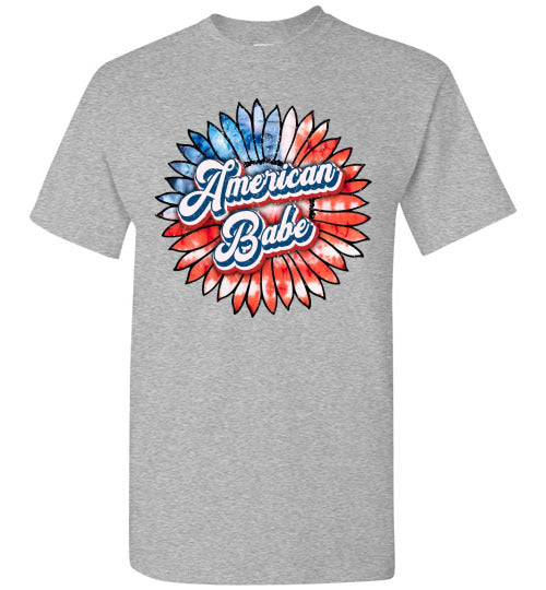 American Babe Patriotic USA Graphic Tee Shirt Top 32979