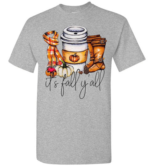 It's Fall Ya'll Graphic Tee Shirt Top