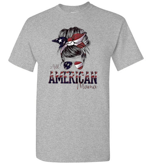All American Mama T-Shirt Graphic Tee Shirt Top