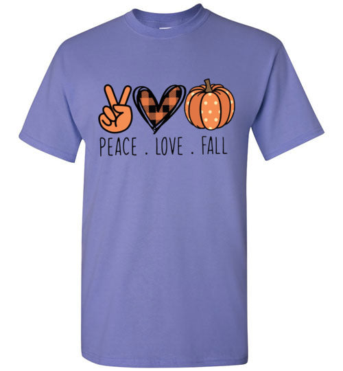 Peace Love Fall Tee Shirt Graphic Top