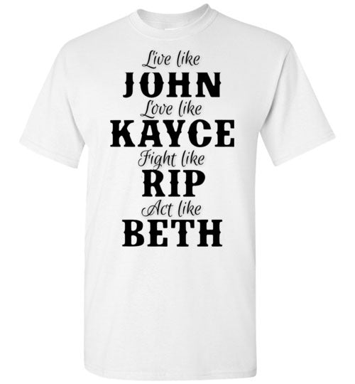 John Kayce Rip Beth Tee Shirt Graphic Top T-Shirt