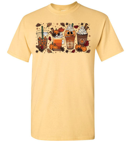 Starbucks Pumpkin Spice Drink Coffee Frappe Fall Autumn Graphic Tee Shirt Top