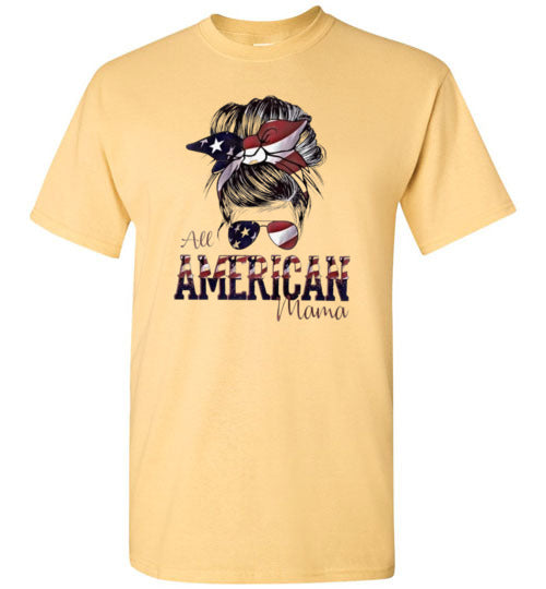All American Mama T-Shirt Graphic Tee Shirt Top