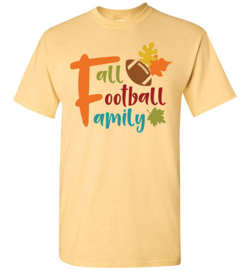 Fall Football Family Autumn Graphic Tee Shirt Top