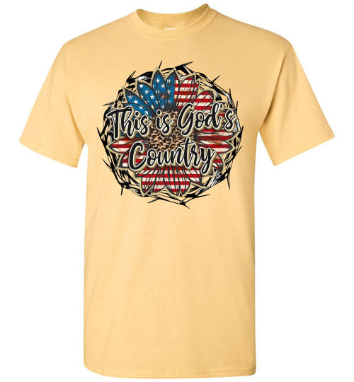 This Is God's Country Patriotic Americana Graphic Tee Shirt T-Shirt