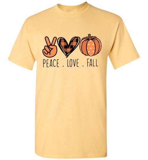 Peace Love Fall Tee Shirt Graphic Top
