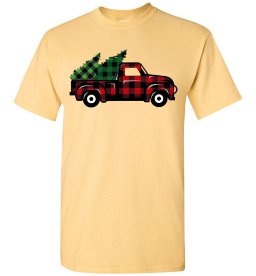 Buffalo Check Old Truck Tee Shirt Top T-Shirt