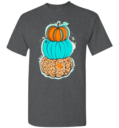 Triple Pumpkins Fall Grapgic Tee Shirt Top