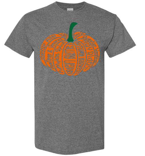 Pumpkin With Fall Sayings Tee Shirt Top Graphic T-Shirt