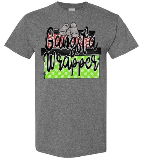 Gangsta Wrapper Funny Christmas Tee Shirt Top T-Shirt