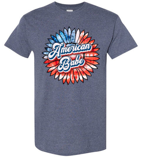 American Babe Patriotic USA Graphic Tee Shirt Top 32979