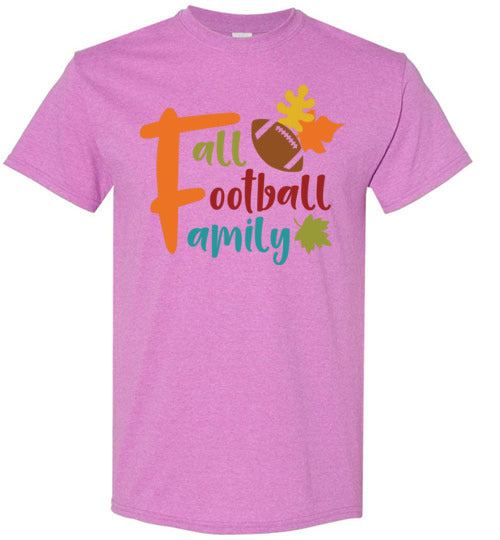 Fall Football Family Autumn Graphic Tee Shirt Top