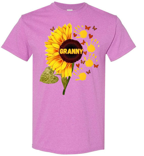 Granny Sunflower Graphic Tee Shirt Top