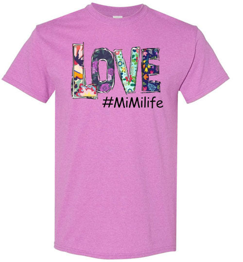 Love Mimi Life Grandmother Grandma Tee Shirt Top T-Shirt