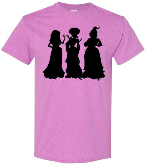 Halloween Witch Silhouette Graphic Tee Shirt Top