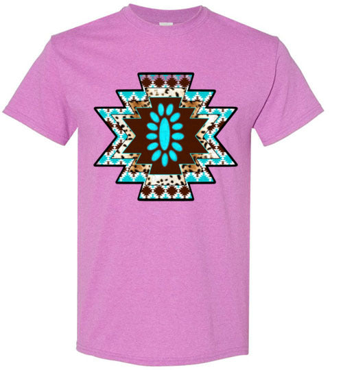 Southwestern Aztec Tee Shirt Graphic Top T-shirt