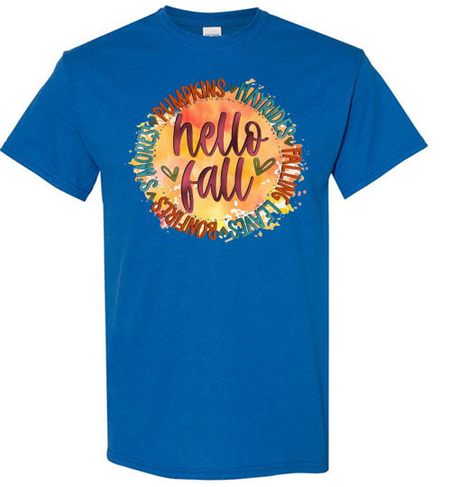 Hello Fall Tee Shirt Top T-Shirt