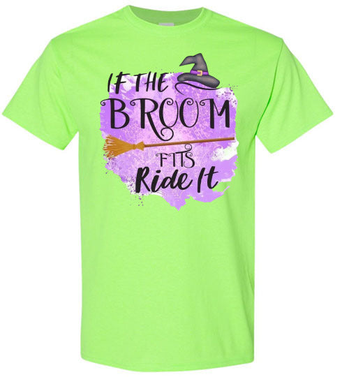 If The Broom Fits Witch Halloween Fall Tee Shirt Top T-Shirt