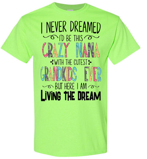 I Never Dreamed Nana Tee Shirt Top T-shirt