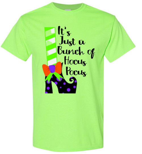 It's Just A Bunch Of Hocus Pocus Witch Halloween Graphic Tee Shirt Top