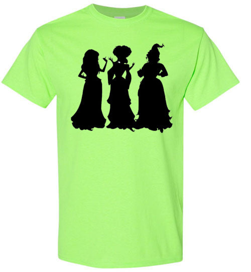 Halloween Witch Silhouette Graphic Tee Shirt Top