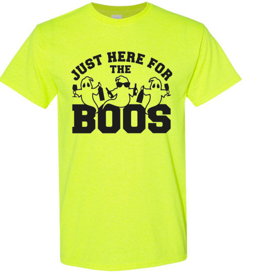 Just Here For The Boos Ghost Halloween Graphic Tee Shirt Top