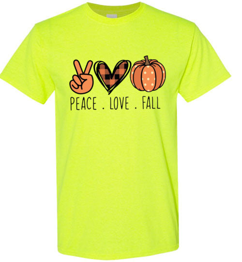 Peace Love Fall Tee Shirt Graphic Top