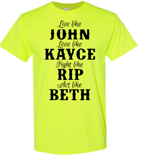 John Kayce Rip Beth Tee Shirt Graphic Top T-Shirt