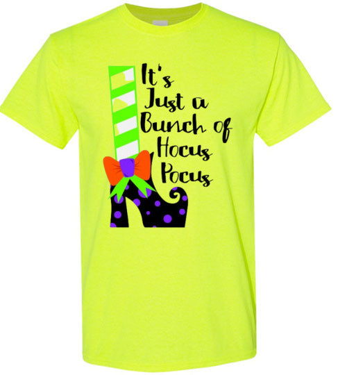 It's Just A Bunch Of Hocus Pocus Witch Halloween Graphic Tee Shirt Top