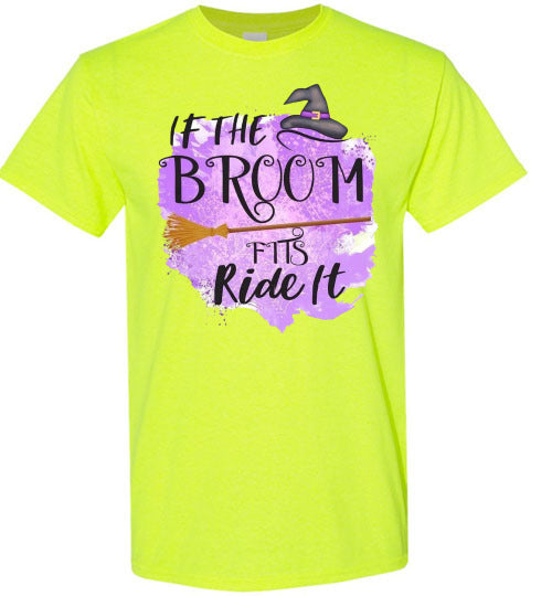 If The Broom Fits Witch Halloween Fall Tee Shirt Top T-Shirt