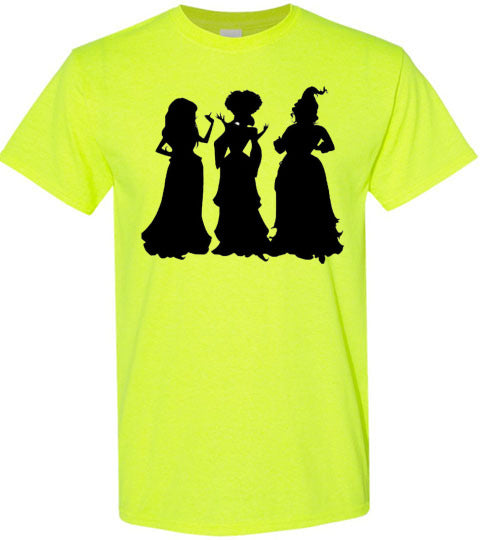 Halloween Witch Silhouette Graphic Tee Shirt Top