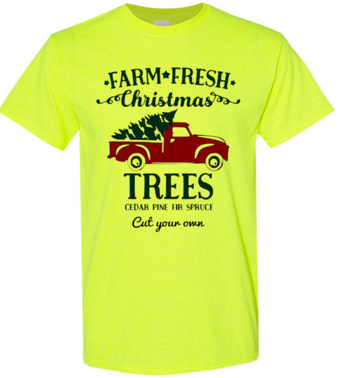 Farm Fresh Christmas Trees Tee Shirt Top T-Shirt