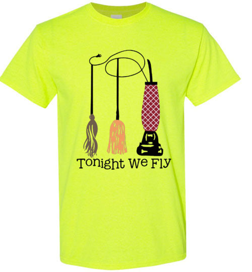 Tonight We Fly Witch Fall Halloween Tee Shirt Top